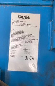 Genie S85 S85D-1195 2019 3500h 6
